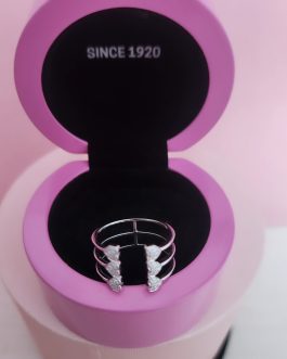 ANILLO ORO BLANCO LES CLASSIQUES  Y CORAZONES DIAMANTES TOUS