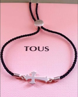 z/ PULSERA PLATA HILO CRUZ TOUS.