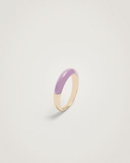 Z JOYAS ANILLO ACERO DORADO ESMALTADO EN MALVA. PARFOIS