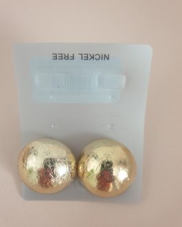 Z CONJUNTO FANTASIA DE ANILLO Y PENDIENTES BOTON DORADO