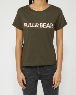 z/CAMISETA BULL&; CAQUI OSCURO TALLA S.