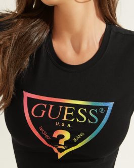 CAMISETA GUESS- NEGRA LOGO- TALLA M