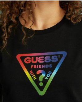 CAMISETA GUESS-NEGRA 100%ALGODÓN-40/42 TALLA