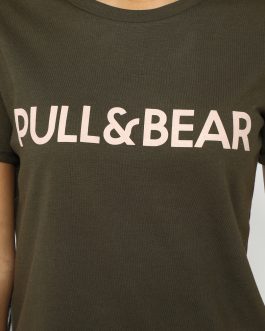 z/CAMISETA BULL&; CAQUI OSCURO TALLA S.