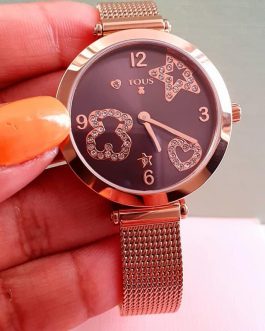 Z/Reloj Icon Mesh – tratamiento IP – rosa dorado – Ø: 33 mm-TOUS