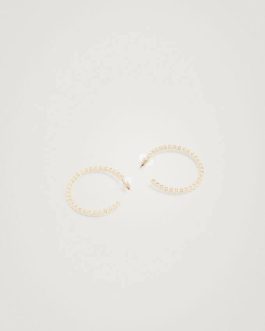 Z/ARGOLLAS DORADO ESMALTE BLANCO PARFOIS