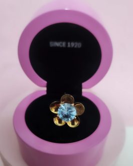 ANILLO ORO FLOR CON TOPACIO TOUS.