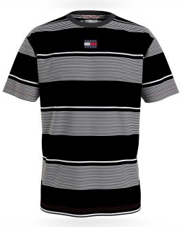 Z/CAMISETA TOMMY HILFIGER 100%ALGODON ECOLOGICO NEGRO GRIS/ TALLA XS