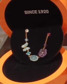COLLAR ORO VITA TOUS CON OCHO GEMAS COLORES Y PERLA