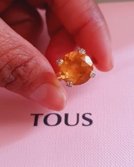ANILLO ORO KING CITRINO BRILLANTES TOUS