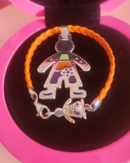 CONJUNTO NIÑO PLATA ESMALTADO EN COLORES TOUS