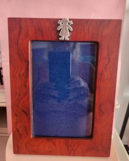 MARCO DE FOTOS MADERA Y PLATA NIÑA TOUS